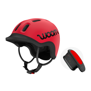 woom woom READY Kinderhelm mit Licht - Fahrradhelm - XS - woom red
