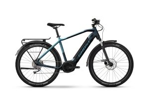 GHOST E-Teru Essential EQ dark grey/met. light blue - glossy 2023 - 28" 500 Wh Diamant -