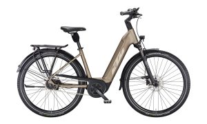 KTM MACINA CITY P610 oak matt (champagne+orange) 2023 - 28" 625 Wh Wave Rücktrittbremse -