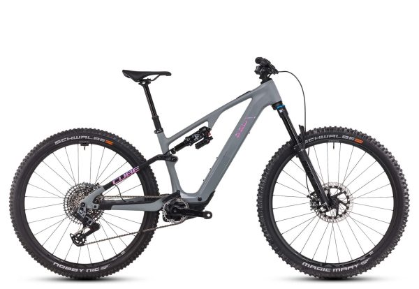 CUBE AMS HYBRID ONE44 C:68X TM 400X - 29" Carbon E-Mountainbike - 2025 - swampgrey / purplereflex