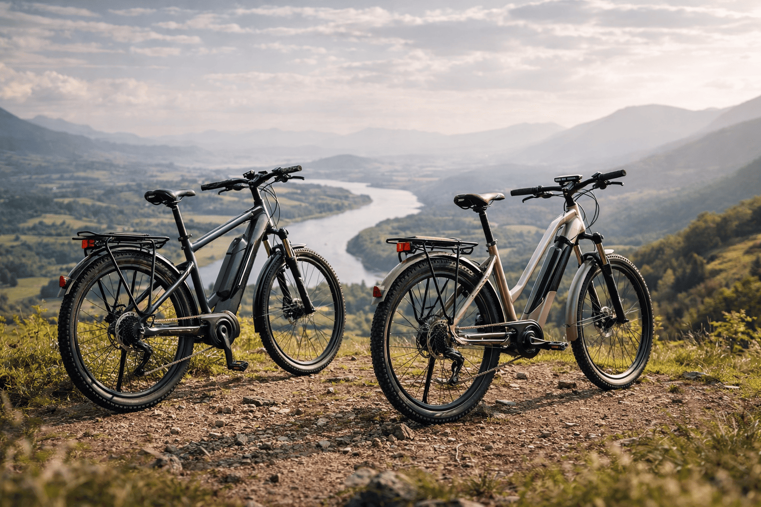 E-Trekkingbikes im Hügelpnaorama