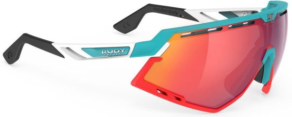 Rudy Project Defender Emerald White Matte - Multilaser Red