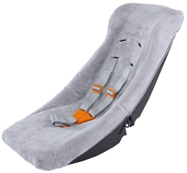 Weber Babyschale für Kinderanhänger mit Teddyfell