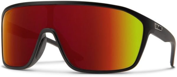 Smith Boomtown Matte Black - ChromaPop Red Mirror