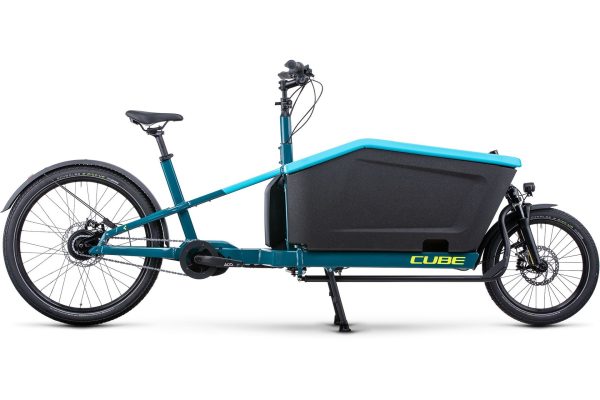Cube Cargo Hybrid 500 - 500 Wh - 27,5 Zoll - Long John - blue'n'lime