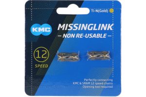 KMC Missinglink 12NR Ti-N Gold, Kettenschloss 12-fach, 2 Stück