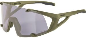 Alpina Hawkeye Q-Lite V olive matt / Varioflex purple mirror lens