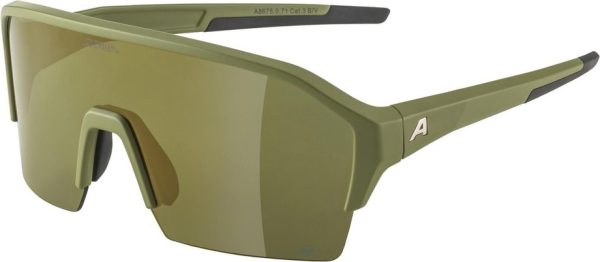 Alpina Ram HR Q-Lite olive matt / gold mirror lens