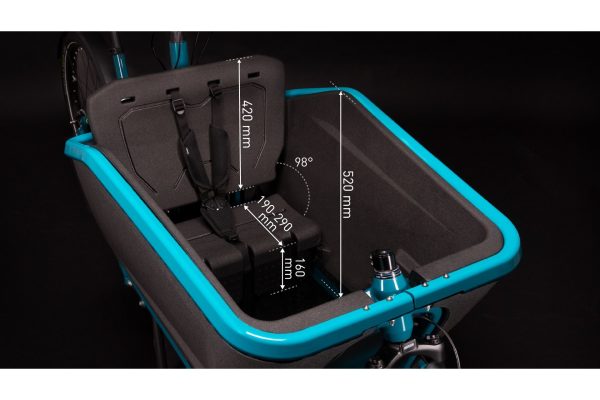 Cube Cargo Hybrid 500 - 500 Wh - 27,5 Zoll - Long John - blue'n'lime