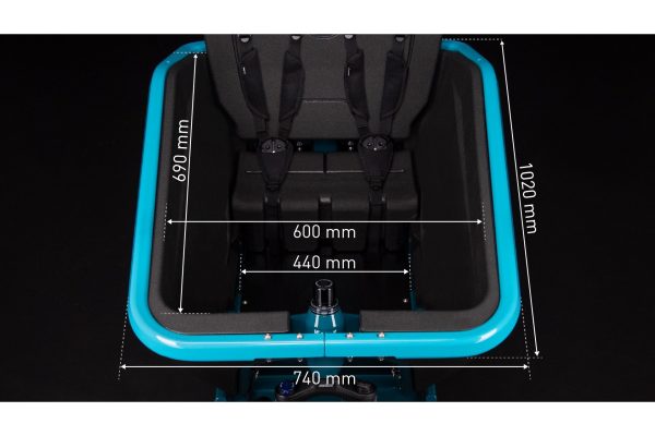Cube Cargo Hybrid 500 - 500 Wh - 27,5 Zoll - Long John - blue'n'lime