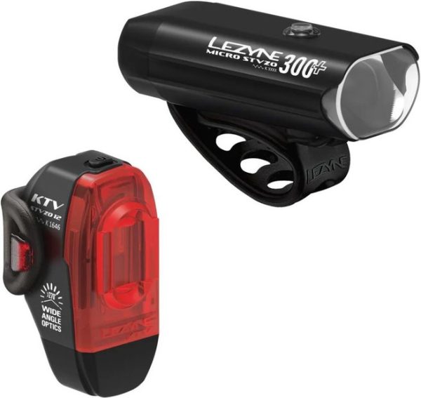 Lezyne Micro 300+ & KTV Drive Akku Beleuchtungsset StVZO