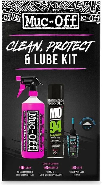 Muc-Off Clean, Protect, Lube Kit - Wet Lube Version