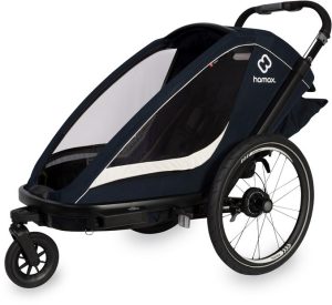 Hamax Breeze Single Kinderanhänger mit Deichsel und Buggyrad