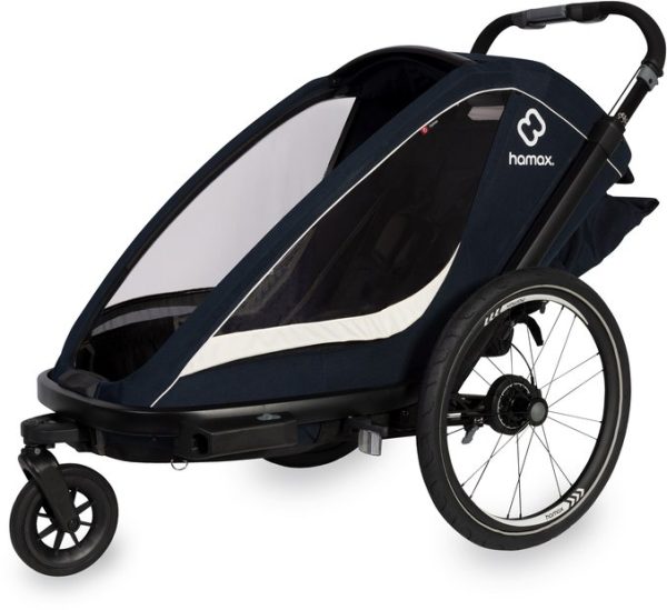 Hamax Breeze Single Kinderanhänger mit Deichsel und Buggyrad