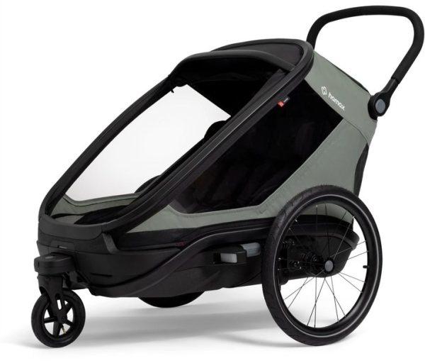 Hamax Outback Next Double Kinderanhänger mit Deichsel und Buggyrad