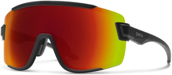 Smith Wildcat Matte Black - ChromaPop Red Mirror