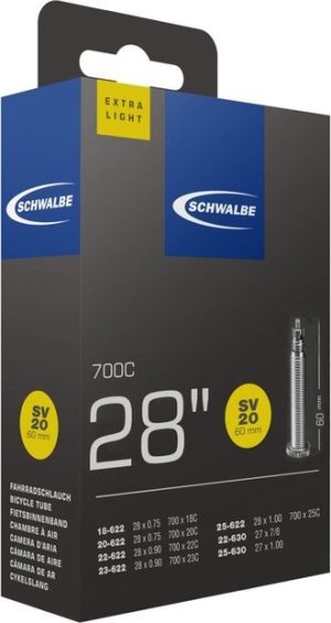 Schwalbe SV20 Extra Light Schlauch 28 Zoll - 60 mm