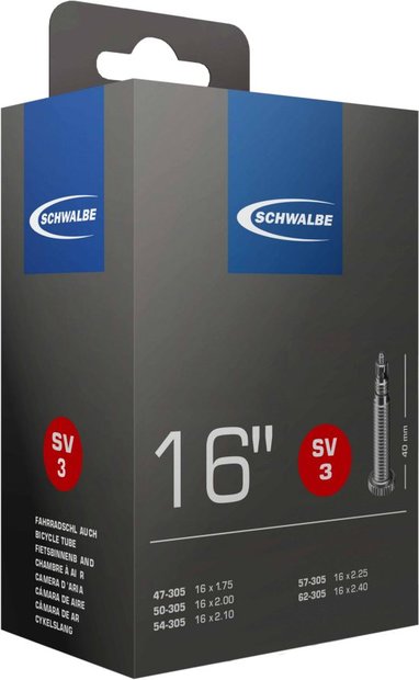 Schwalbe SV3 Schlauch 16 Zoll - 40 mm