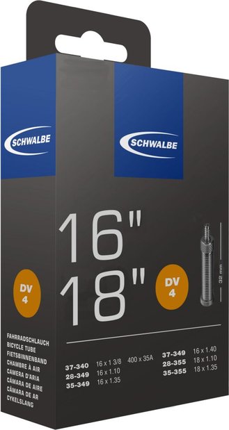 4026495100021 Schwalbe DV4 Schlauch 16/18 Zoll - 32 mm