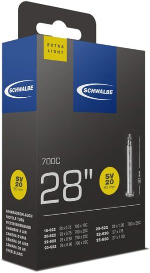 Schwalbe SV20 Extra Light Schlauch 28 Zoll - 80 mm