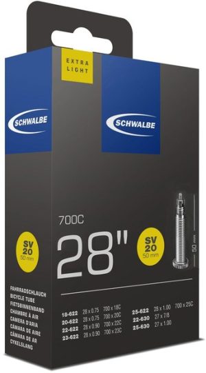 Schwalbe SV20 Extra Light Schlauch 28 Zoll - 50 mm