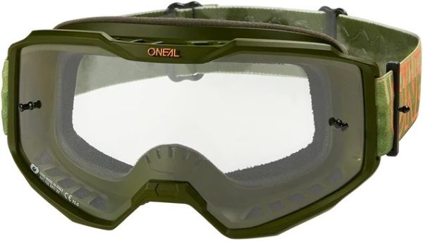 O'Neal B-10 Goggle Striped green/orange - clear