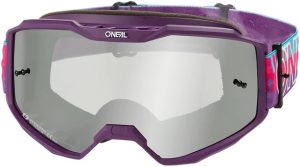 O'Neal B-10 Goggle Striped pink/purple - silver mirror