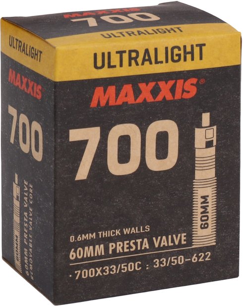 4717784040257 Maxxis UltraLight Schlauch 700x33/50 SV - 60 mm
