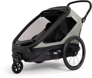Hamax Outback Next Single Kinderanhänger mit Deichsel und Buggyrad