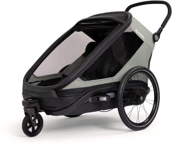 Hamax Outback Next Single Kinderanhänger mit Deichsel und Buggyrad
