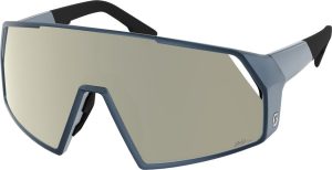 Scott Pro Shield metallic blue - AMP white chrome S2