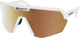 Scott Sport Shield LS white matt - AMP LS gold chrome S1-3