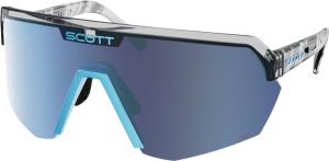 Scott Sport Shield black/neon blue - AMP beryl blue chrome S3