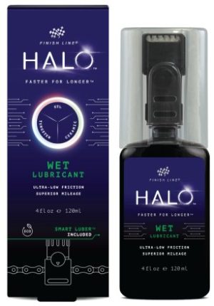 Finish Line HALO Wet Lube Wachsschmiermittel, Flasche + Luber - 120ml