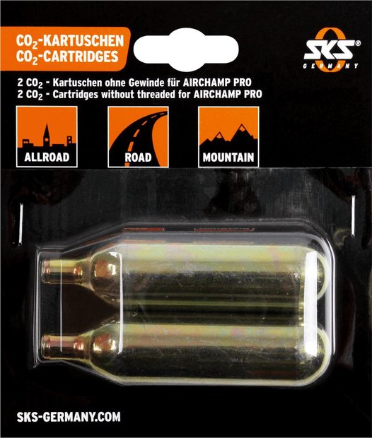 4002556121457 SKS CO2 Ersatzkartuschen Set für Airchamp ohne Gewinde - 16g