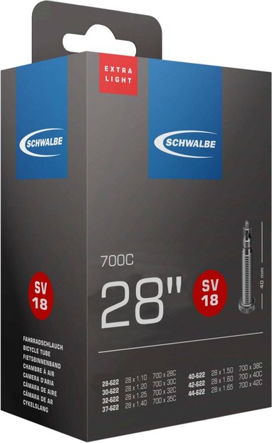Schwalbe SV18 Extra Light Schlauch 28 Zoll - 40 mm