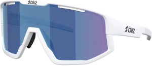 Bliz Fusion Matte White - Smoke w blue multi